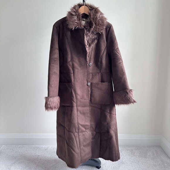 NWOT Lady Hathaway Women’s Faux Suede Coat, Size L - Picture 2 of 5